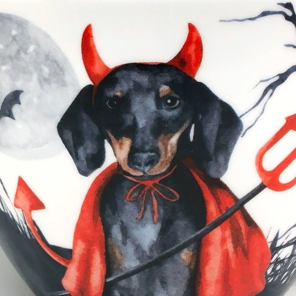 Portobello By Design - Little Devil Dachshund Halloween Mug - Picture 6 of 7